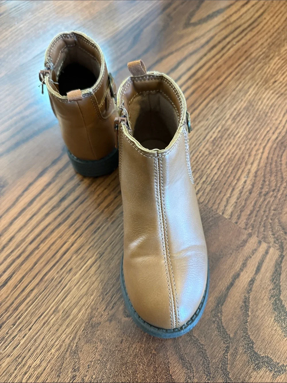 Carter's Little Girls Brown Ankle Boots with Heart Buckle